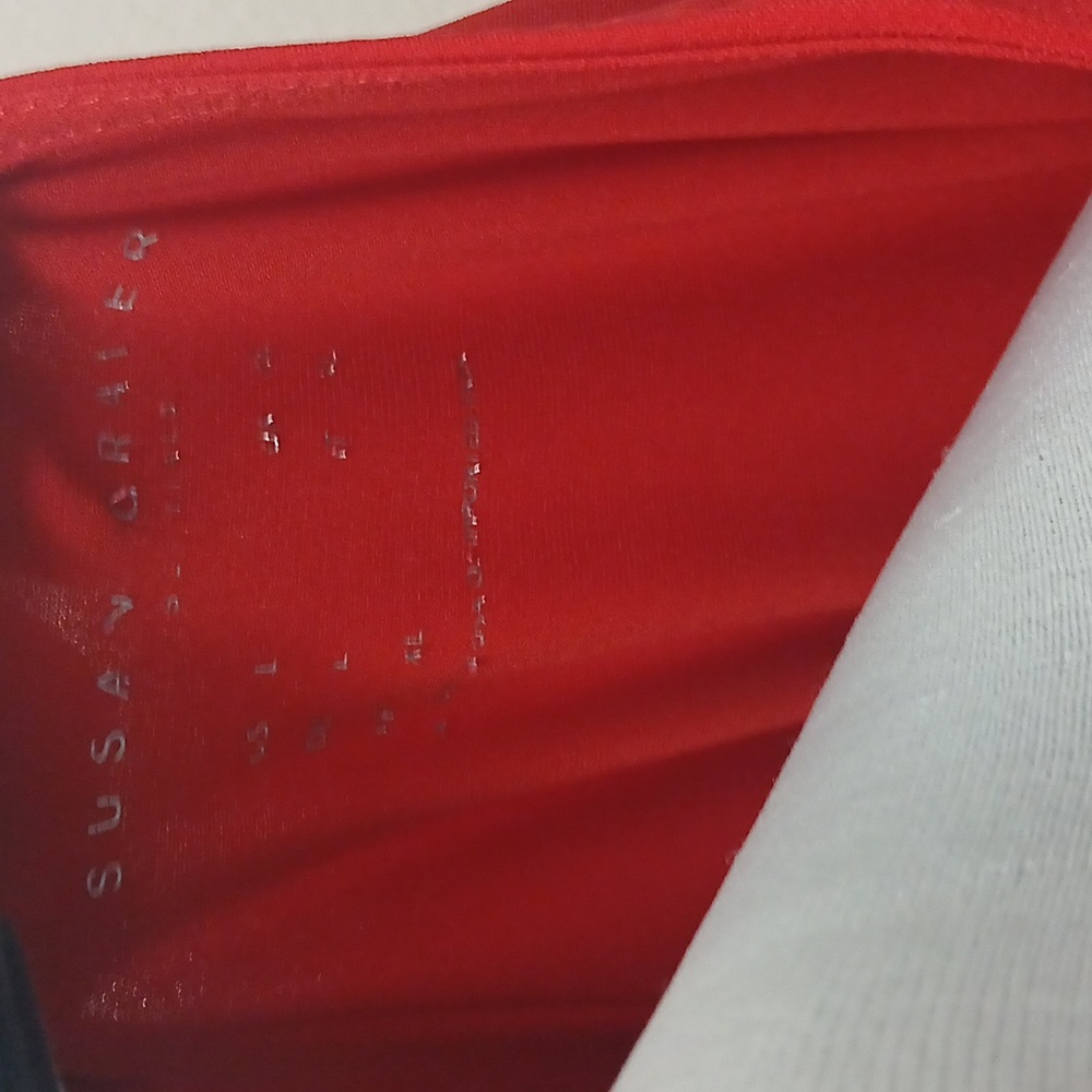 Susan Graver red quarter sleeve tee shirt size large - Picture 7 of 16